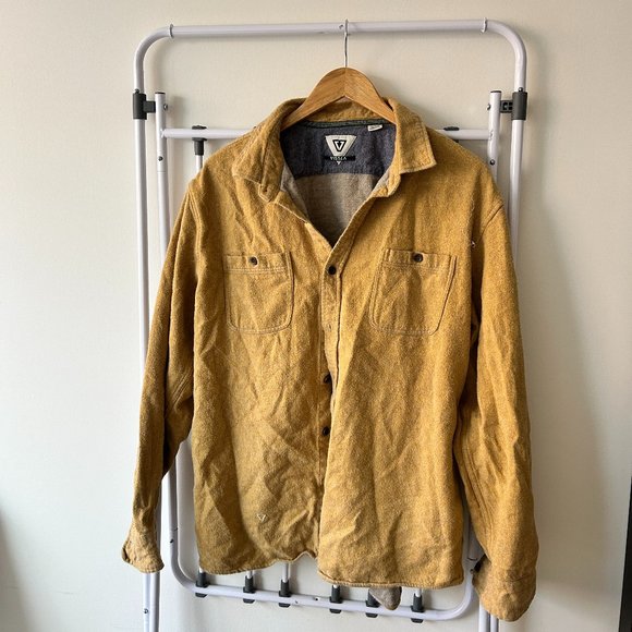 Volcom Flannel - Mustard Yellow - Men's Large - Picture 1 of 2